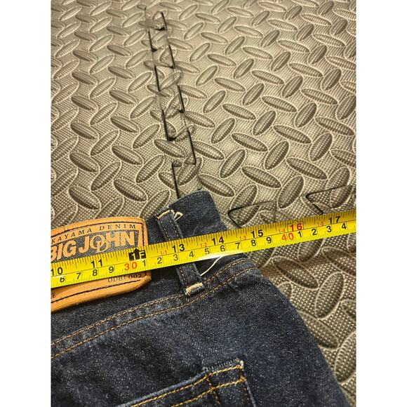 Big John Selvedge Japanese Okayama Denim Jeans Dark Blue Japan RARE Size 30 - Picture 11 of 14